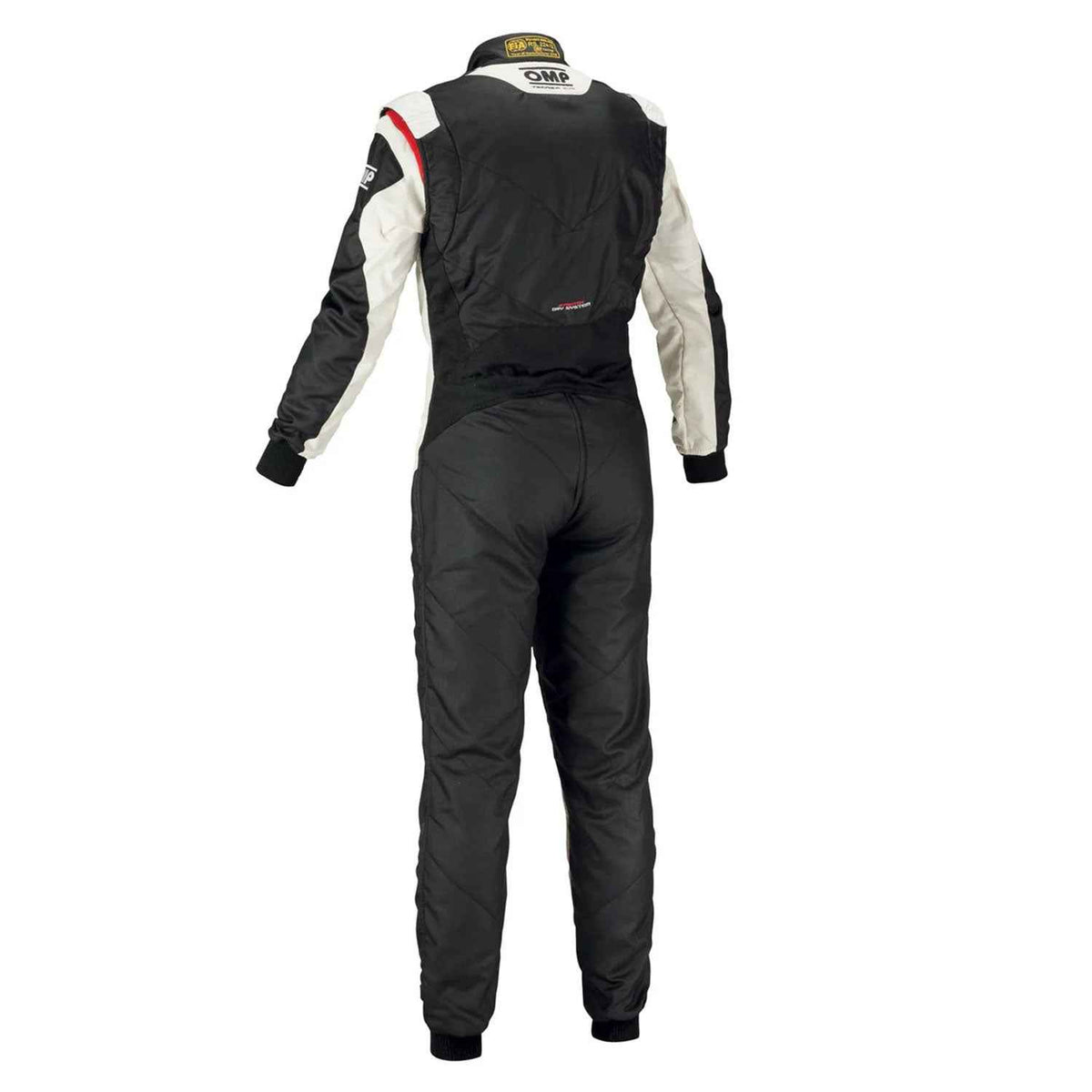 OMP Tecnica Evo Black and White Go Kart Jumpsuit