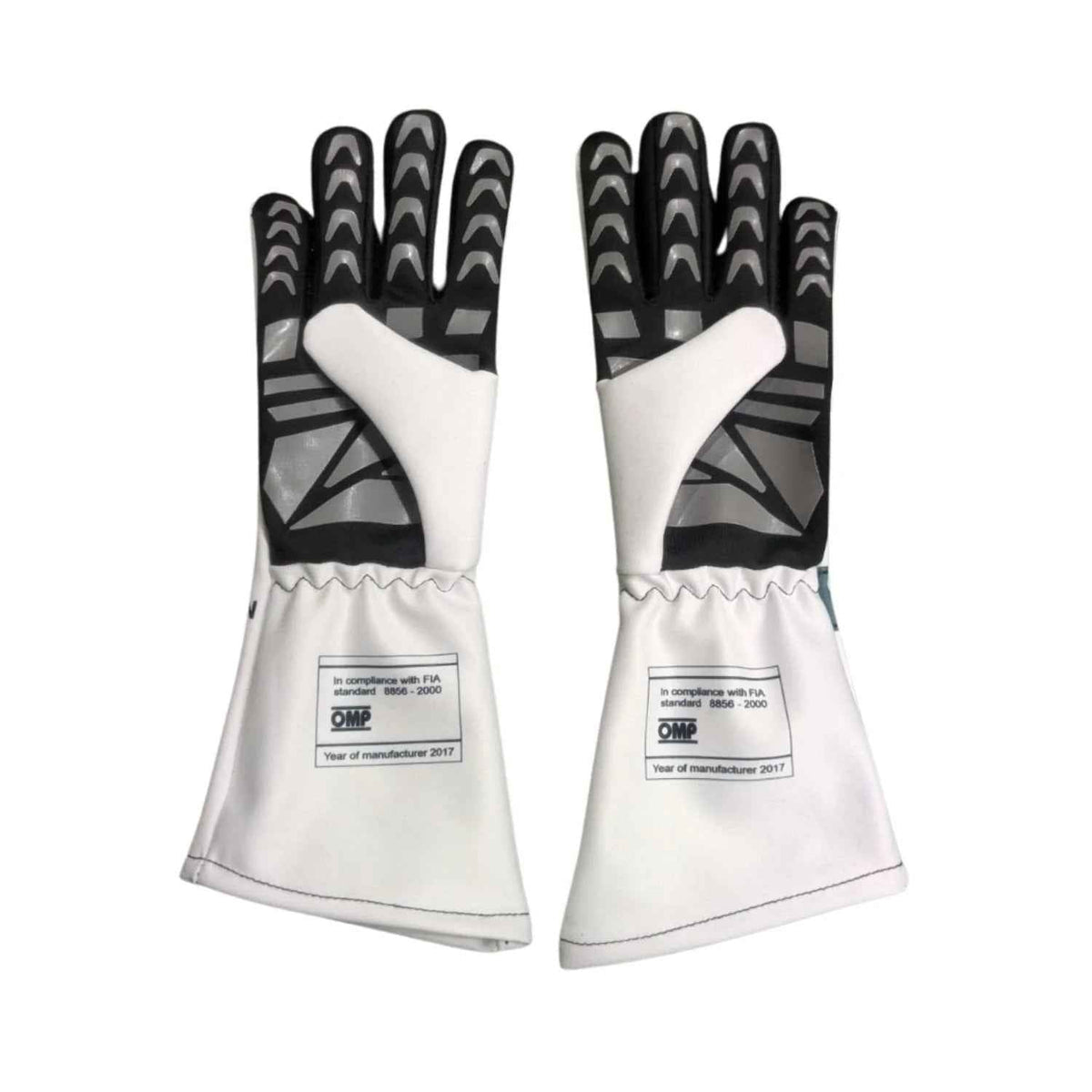 APXGP race gloves in Sonny Hayes style, displaying the snug cuff and lightweight construction. Great race day attire for fans at the circuit, the kart track or a watch party.