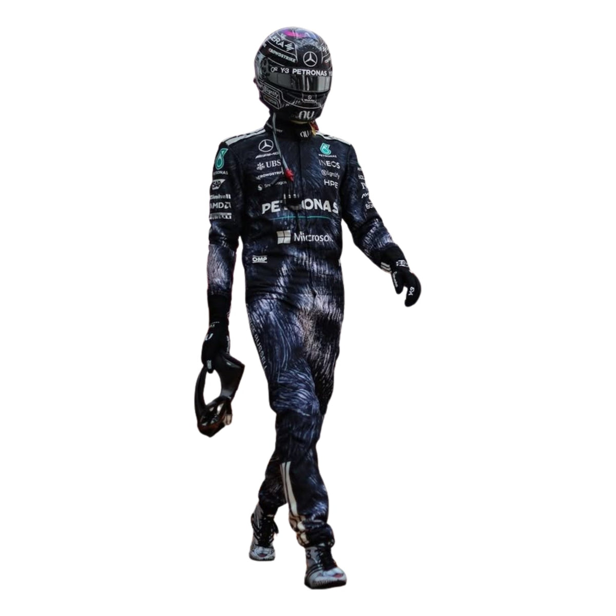 Replica Race Costume George Russell 2026 Japanese GP in Mercedes race styling, highlighting bold colour blocking and crisp sublimated artwork. Perfect grand prix attire for fans who want a race-ready look at the circuit or at home.