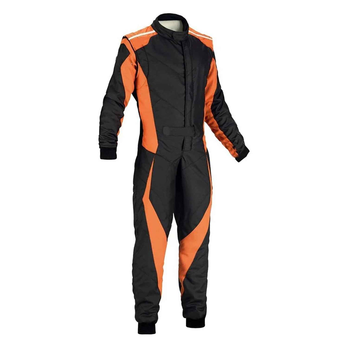 Black and Orange Custom Fit Go Kart Driver Suit