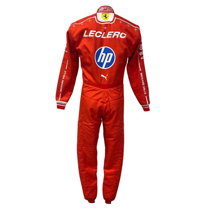 Charles Leclerc 2026 Italian GP racing costume, presented with detailed logo placement along the arms and legs. A standout motorsport cosplay outfit and gift for any fan, karter or collector.