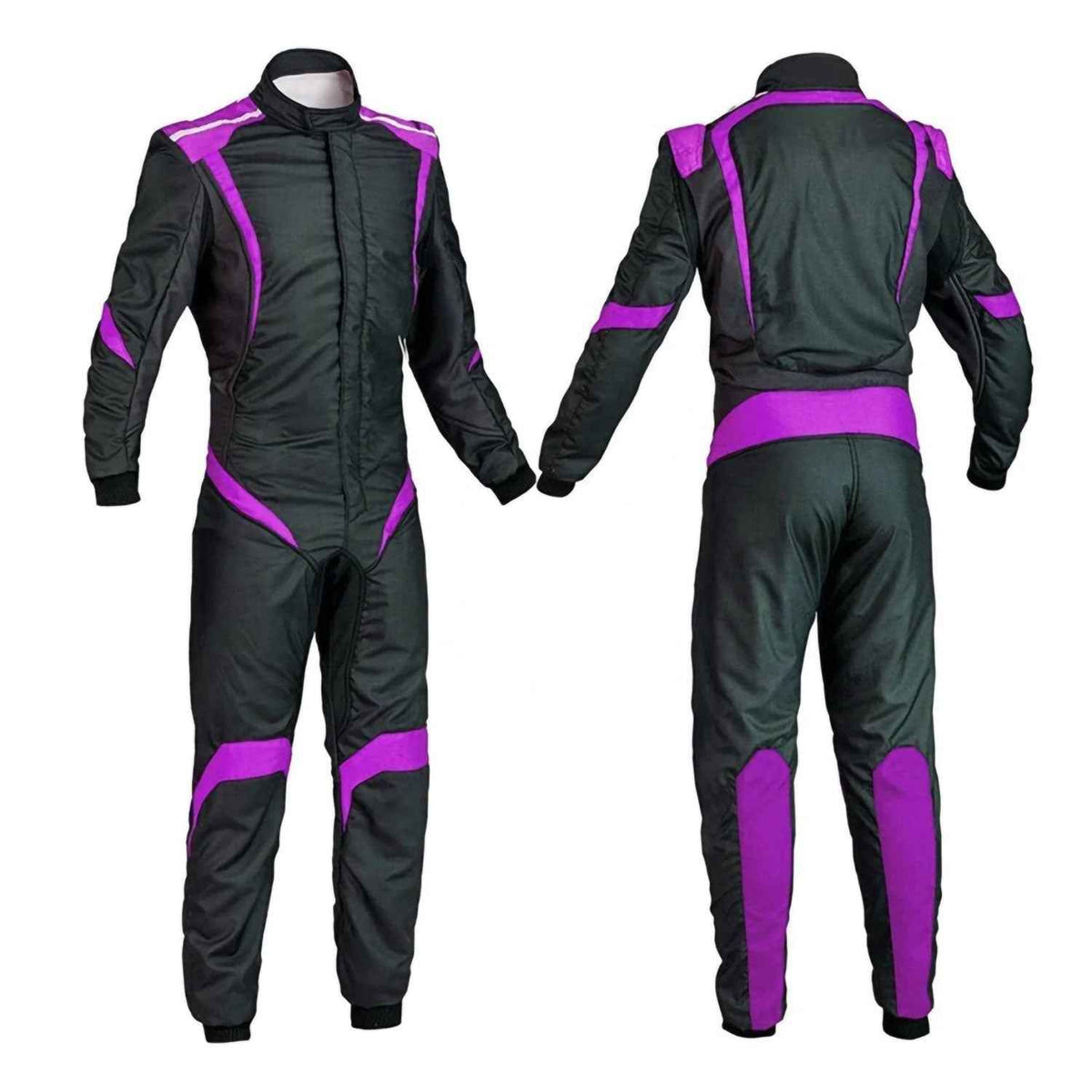 Custom Black and Purple Karting Racing Outfit