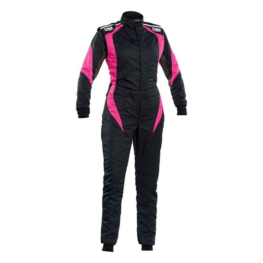 OMP First Elle Black and Pink Kart Racing Suit
