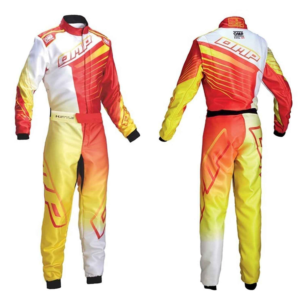 OMP KS-1R White Yellow Orange Karting Suit