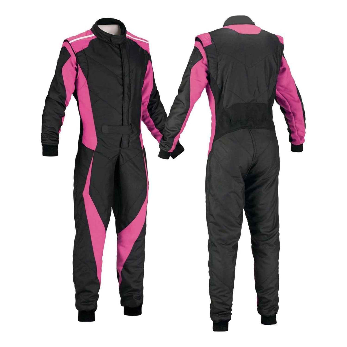 Plain Black and Pink Custom Go Kart Racing Suit