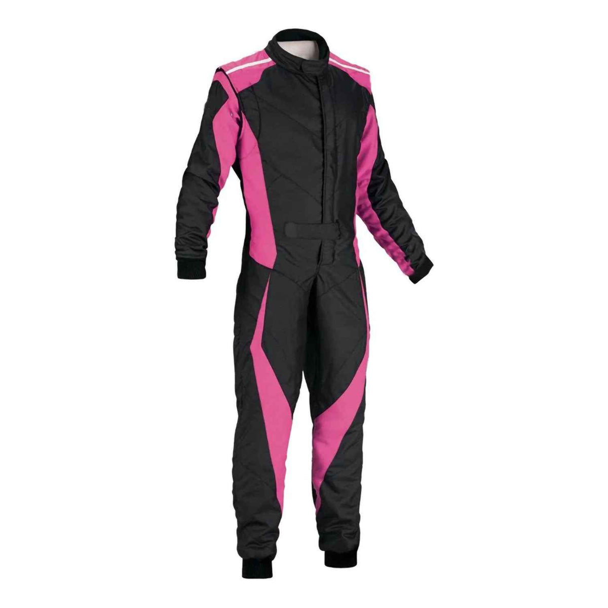 Plain Black and Pink Custom Go Kart Racing Suit