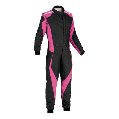 Plain Black and Pink Custom Go Kart Racing Suit