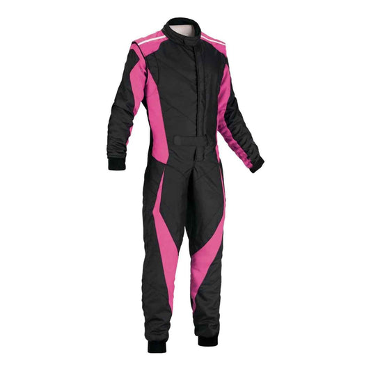 Plain Black and Pink Custom Go Kart Racing Suit