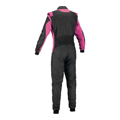 Plain Black and Pink Custom Go Kart Racing Suit