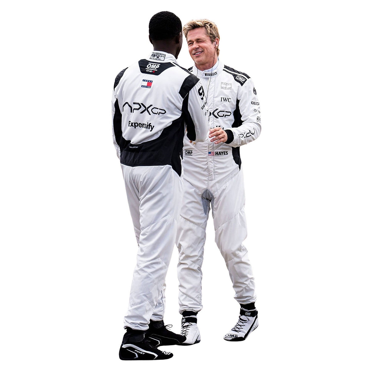 Joshua Pearce inspired motorsport jumpsuit, laid out to show the printed racing number, belt panel and stretch inserts. Perfect grand prix attire for fans who want a race-ready look at the circuit or at home.