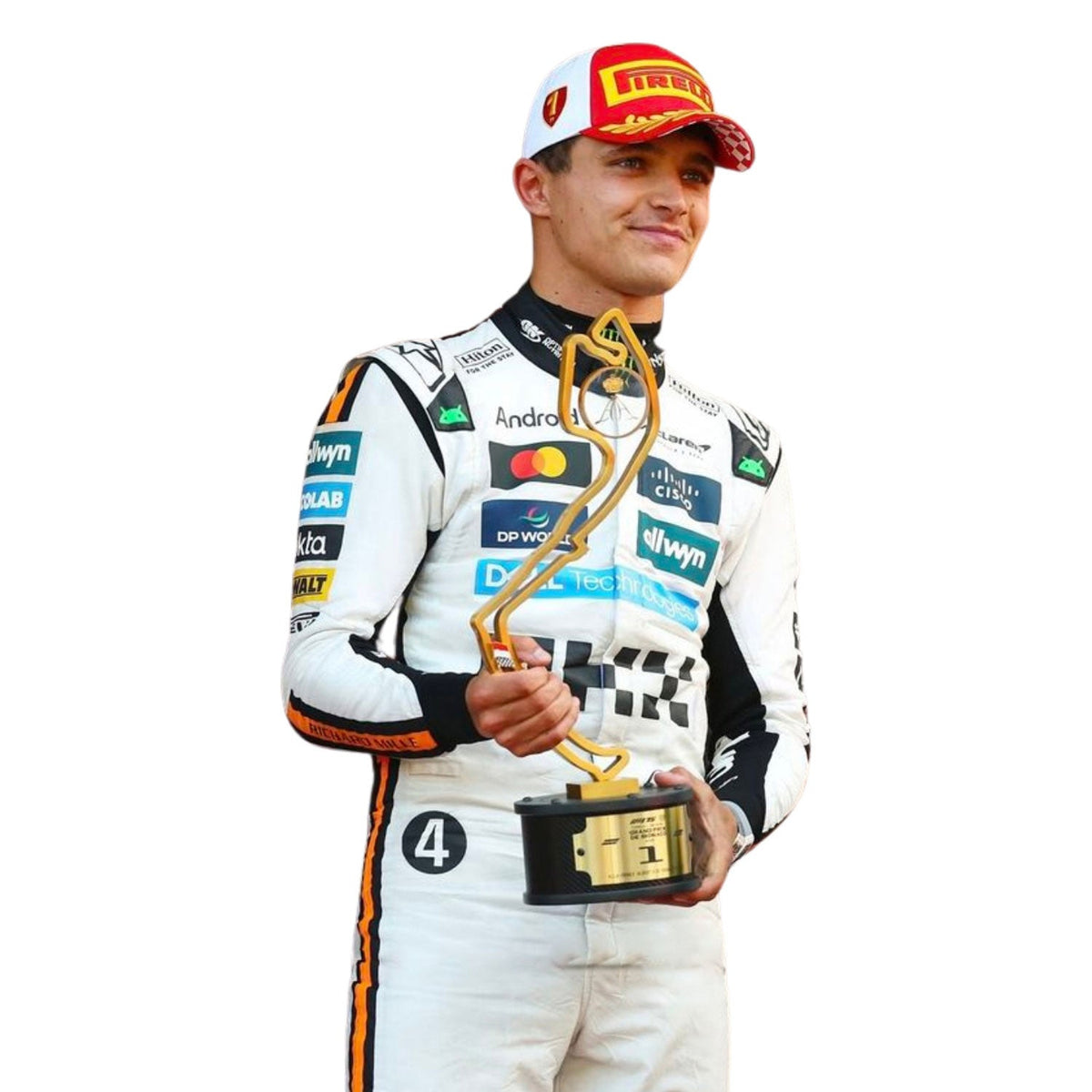 Lando Norris 2025 Monaco GP grand prix suit, showing sharp sponsor-style graphics across the chest and sleeves. Ideal F1 fan attire for supporters who want to wear the spirit of the grid on race day.