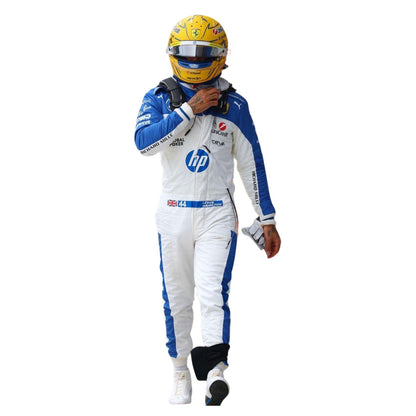 Printed Ferrari 2025 racing outfit for Lewis Hamilton fans, capturing the smooth Cordura outer shell and clean printed finish. Ideal F1 fan attire for supporters who want to wear the spirit of the grid on race day.